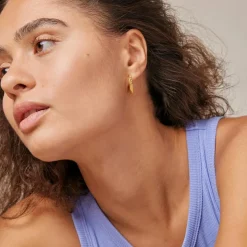 Dame Enamel Copenhagen Accessories|Smykker>Hoops Hali Large Gold-Plated