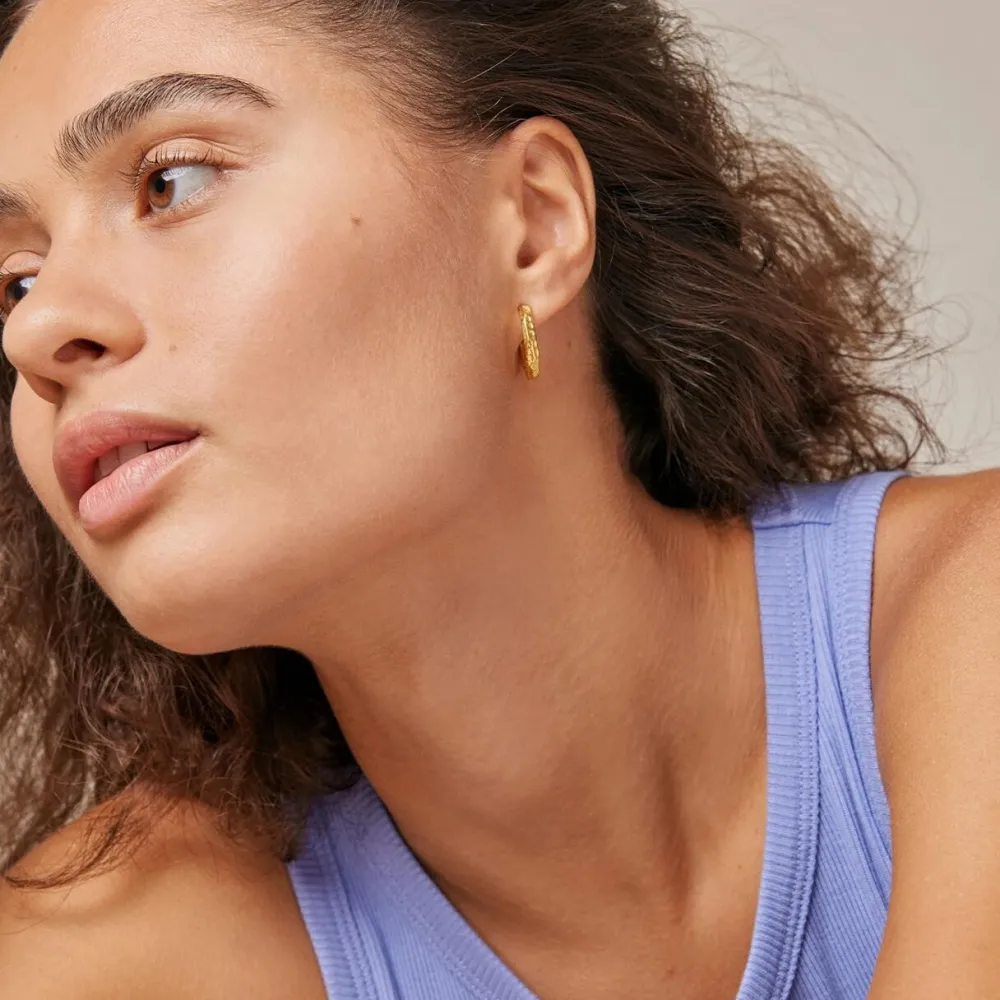 Dame Enamel Copenhagen Accessories|Smykker>Hoops Hali Large Gold-Plated