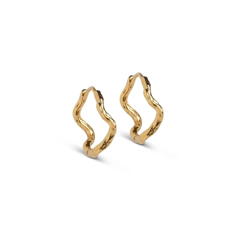 Dame Enamel Copenhagen Accessories|Smykker>Hoops Holly Large Gold-Plated