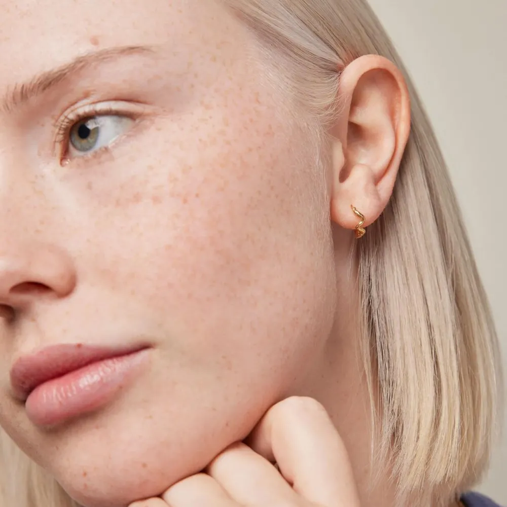 Dame Enamel Copenhagen Accessories|Smykker>Hoops Holly Small Gold-Plated