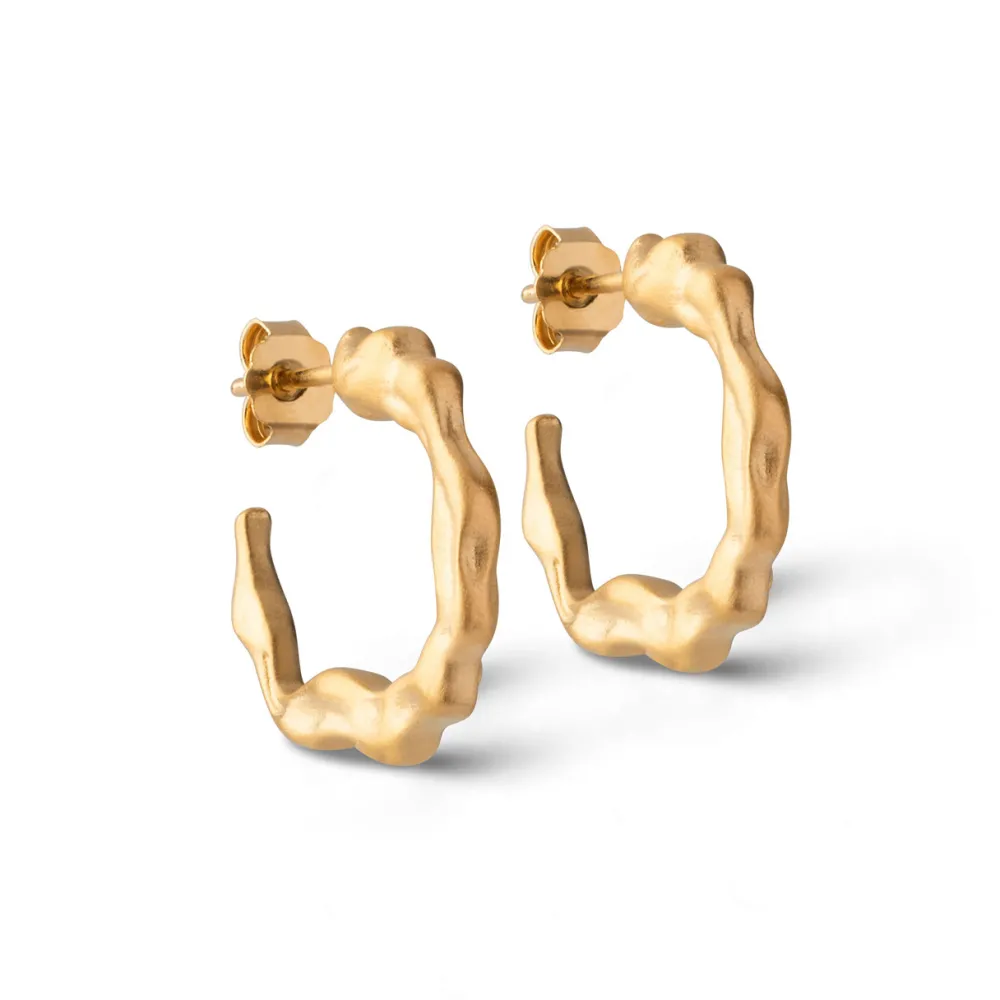 Dame Enamel Copenhagen Accessories|Smykker>Hoops Leone Gold-Plated