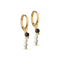 Dame Enamel Copenhagen Accessories|Smykker>Hoops Yin Yang Gold-Plated