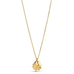 Dame Enamel Copenhagen Accessories|Smykker>Necklace Organic Clover Gold-Plated