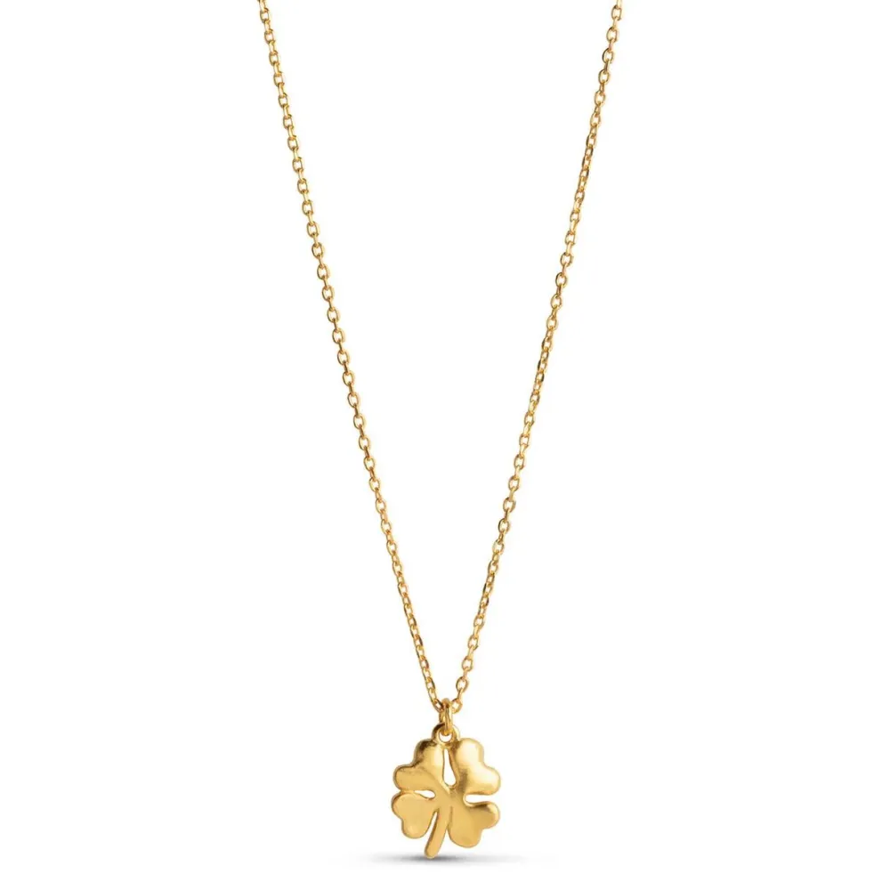Dame Enamel Copenhagen Accessories|Smykker>Necklace Organic Clover Gold-Plated