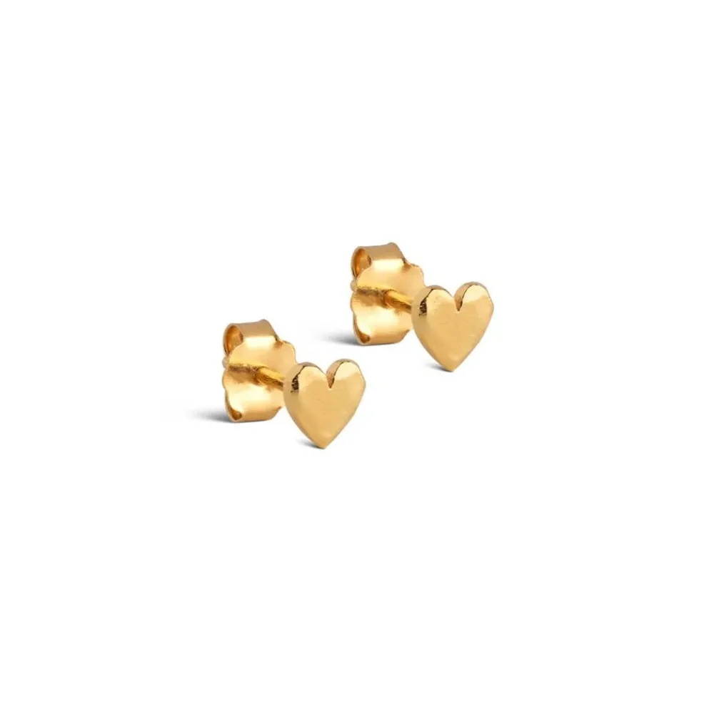Dame Enamel Copenhagen Accessories|Smykker>Studs Heart Gold-Plated