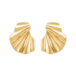 Enamel Copenhagen Smykker>Wave Earrings Gold-Plated
