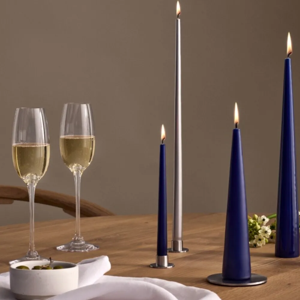 Ester & Erik Adventsstager>Lyseplatte Blank Sølv Mellem