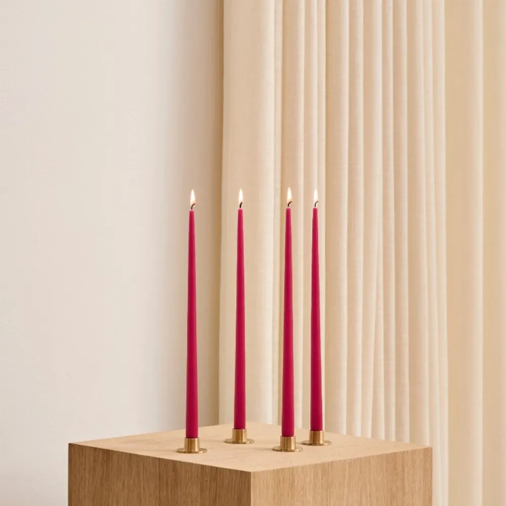 Ester & Erik Adventsstager>Lysestage Blank Guld Mellem