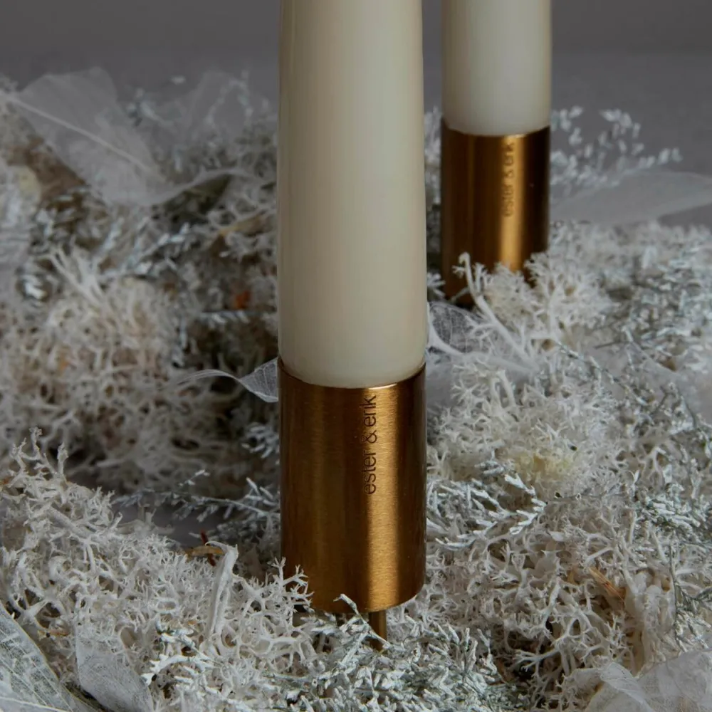 Ester & Erik Julepynt|Adventsstager>Lysestick Guld