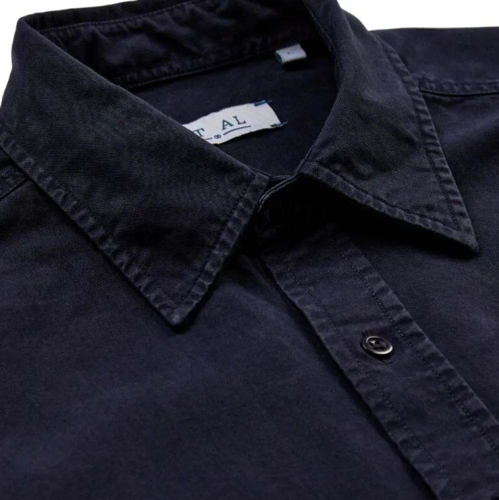 ET AL ORIGINALS Overdele>ET AL Erten Long Sleeve Shirt Navy