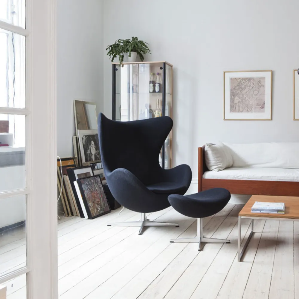 Fritz Hansen Stole>3316 Ægget Lænestol Stof