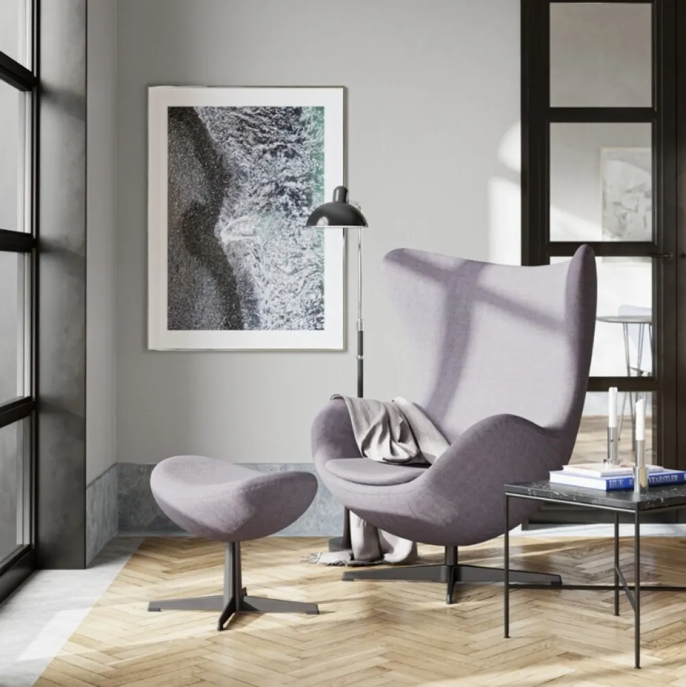 Fritz Hansen Stole>3316 Ægget Lænestol Stof