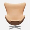Fritz Hansen Stue|Stole>3316 Ægget Natural Læder