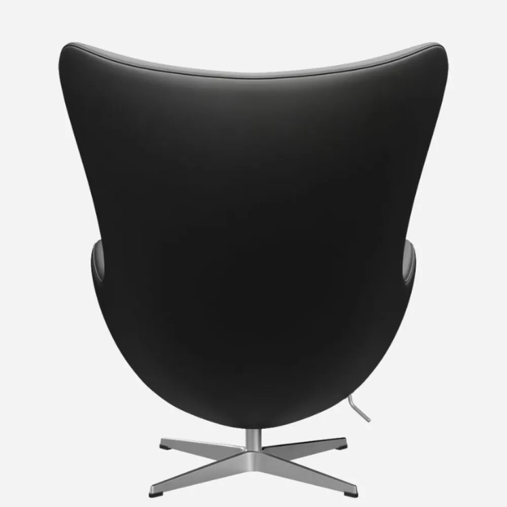 Fritz Hansen Stole|Stue>3316 Ægget Sort Essential Læder