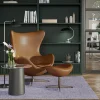 Fritz Hansen Stole|Stue>3316 Ægget Valnød Essential Læder