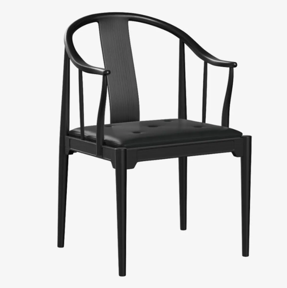 Fritz Hansen Stole>4283 Kinastolen Sort Ask