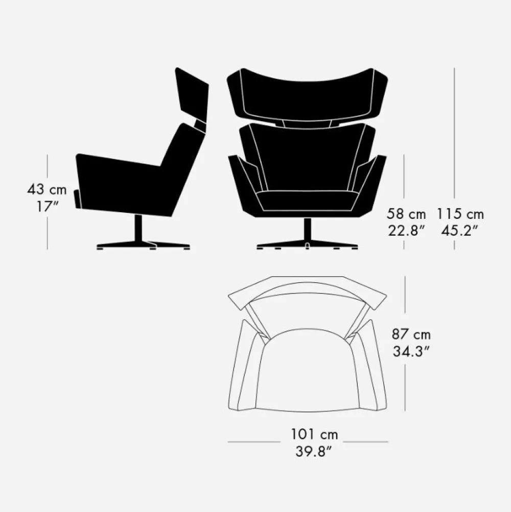Fritz Hansen Stue|Stole>4201 Oksen Essential Læder