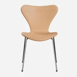 Fritz Hansen Stue|Stole>3107 Serie 7 Fuldpolstret Natural Læder