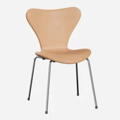 Fritz Hansen Stue|Stole>3107 Serie 7 Fuldpolstret Natural Læder