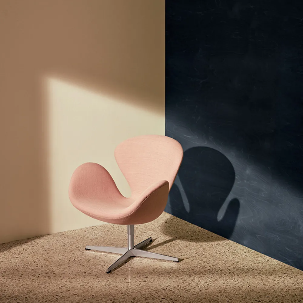 Fritz Hansen Stole>3320 Svanen Loungestol Stof