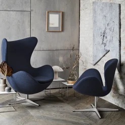 Fritz Hansen Stole>3320 Svanen Loungestol Stof