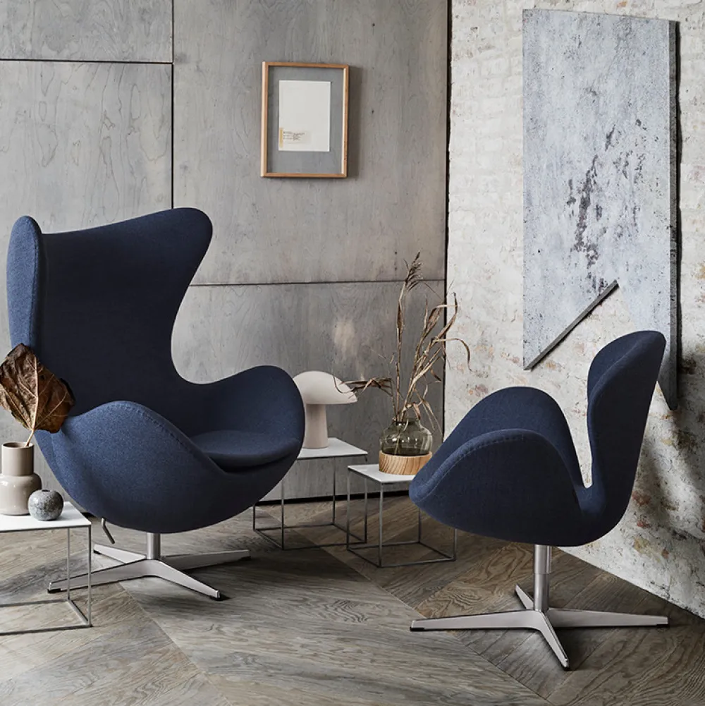 Fritz Hansen Stole>3320 Svanen Loungestol Stof