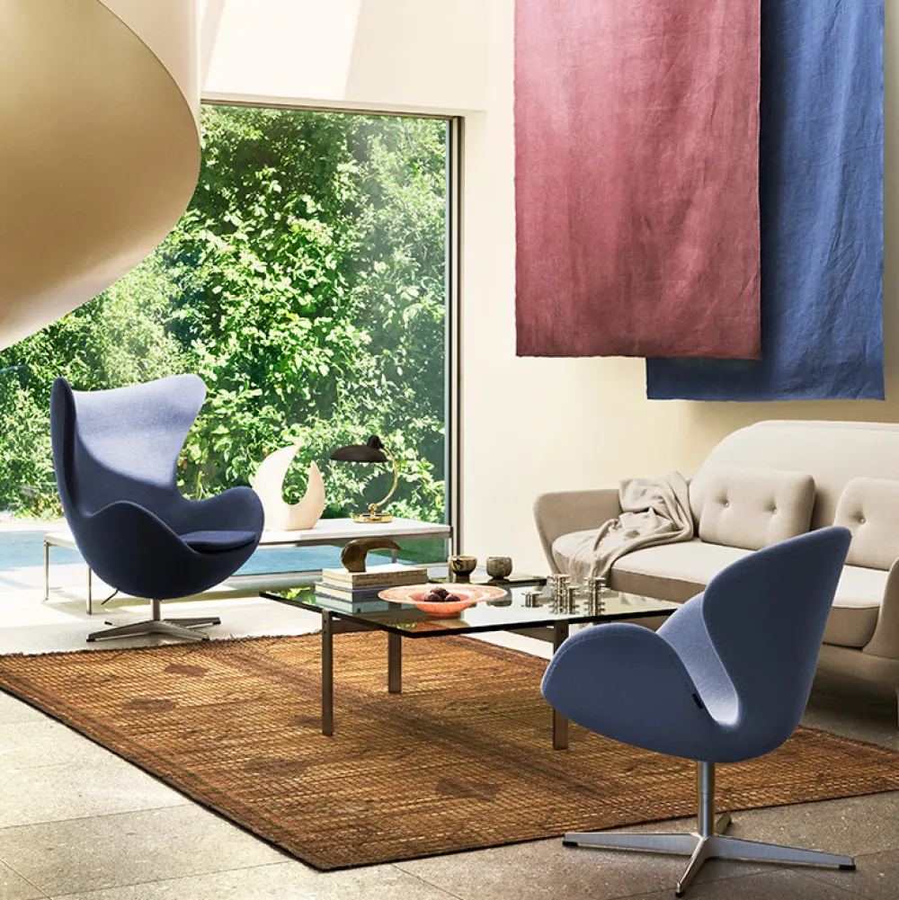 Fritz Hansen Stole>3320 Svanen Loungestol Stof