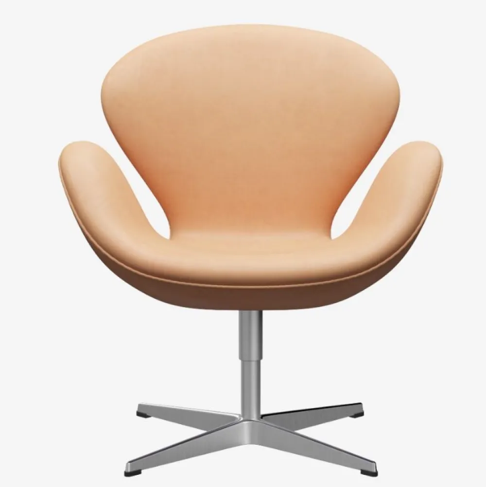 Fritz Hansen Stue|Stole>3320 Svanen Natural Læder