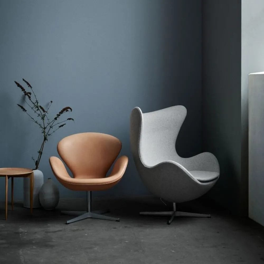 Fritz Hansen Stue|Stole>3320 Svanen Natural Læder