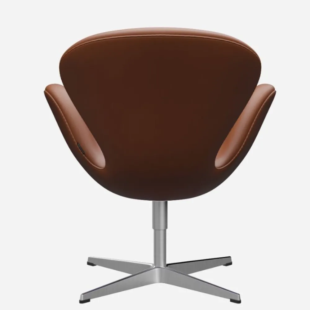 Fritz Hansen Stole|Stue>3320 Svanen Valnød Essential Læder