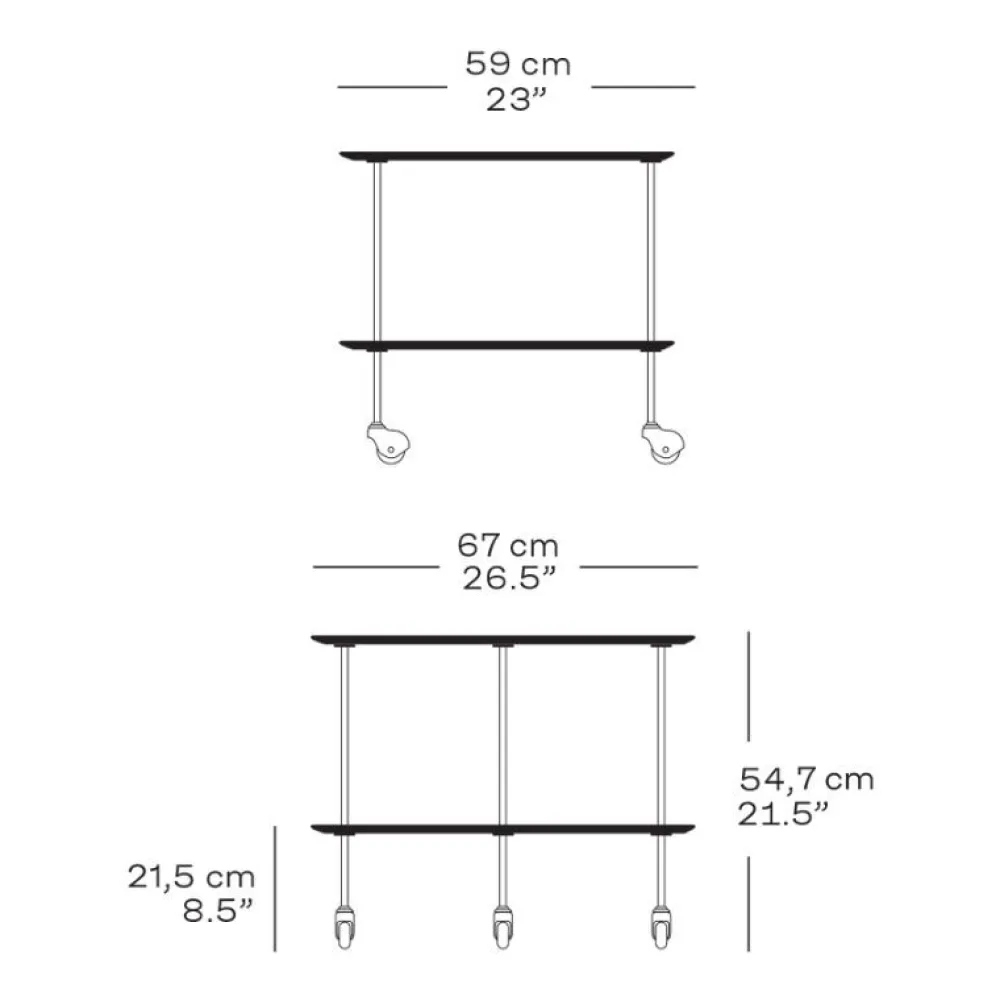 Fritz Hansen Stue>AJ Trolley Sort