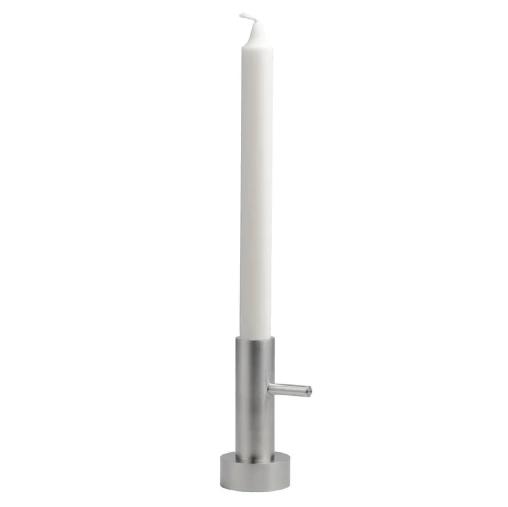 Fritz Hansen Lysestager>Candleholder Single No. 1 Stainless Steel