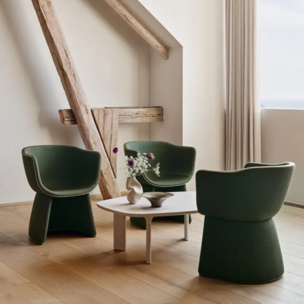 Fritz Hansen Stue|Stole>CM231 Monolit Lounge Chair Vidar 972 / Natur Læder