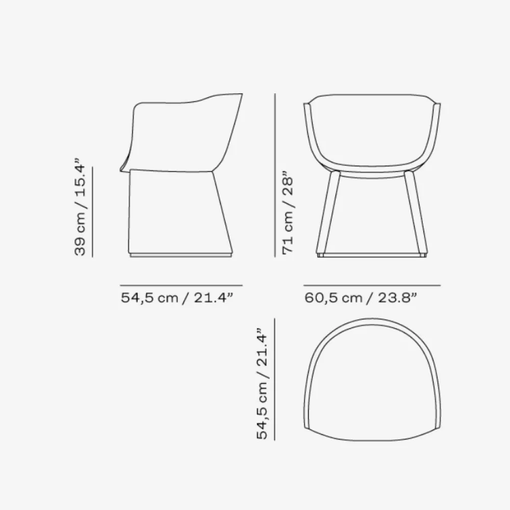 Fritz Hansen Stue|Stole>CM231 Monolit Lounge Chair Vidar 972 / Natur Læder