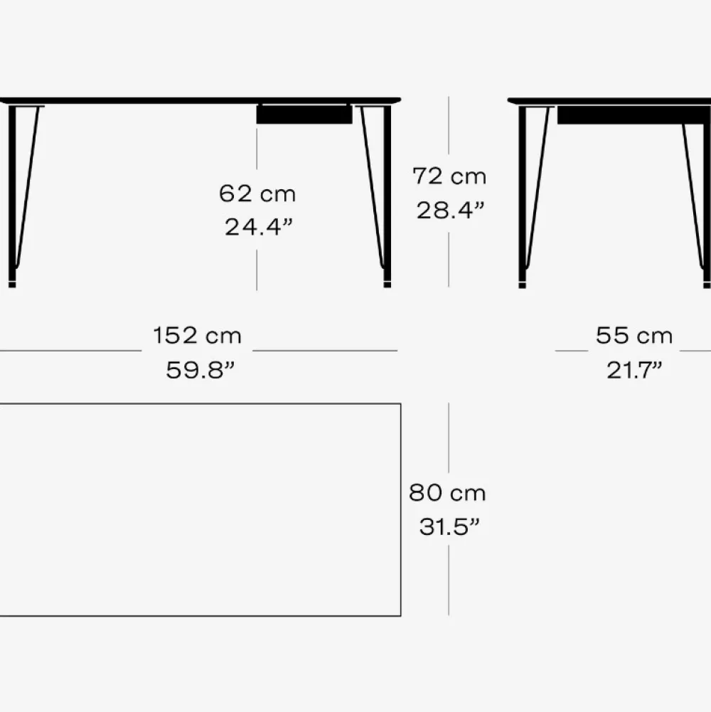 Fritz Hansen Kontor|Borde>FH3605 Skrivebord
