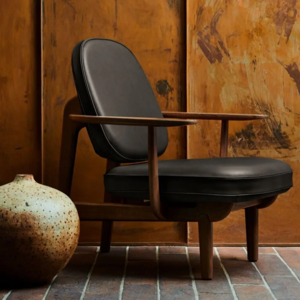 Fritz Hansen Stue|Stole>JH97 Fred Lænestol Essential Læder