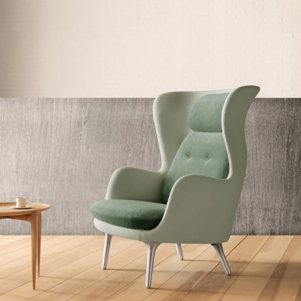 Fritz Hansen Stole>JH1 Ro Lænestol Stof