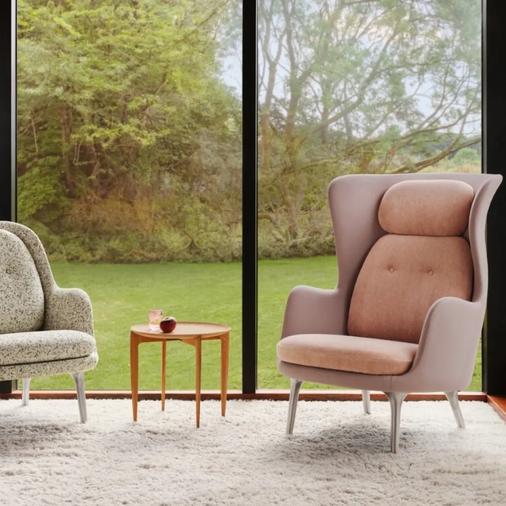 Fritz Hansen Stole>JH1 Ro Lænestol Stof