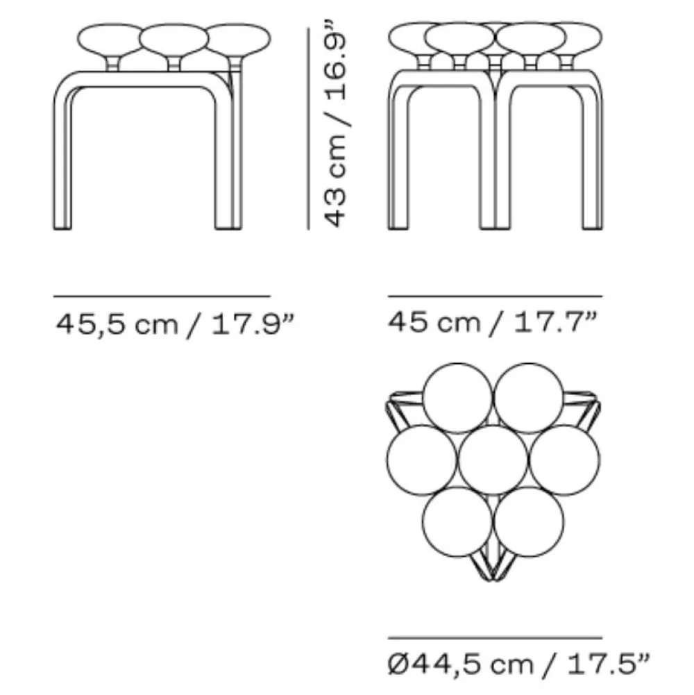 Fritz Hansen Stue>JU01 Utzon Skammel