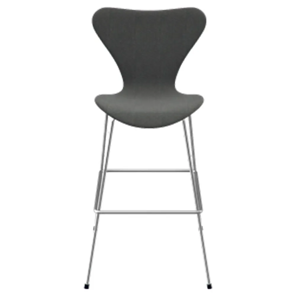 Fritz Hansen Køkken|Stole>Serie 7 Høj Barstol Fuldpolstret