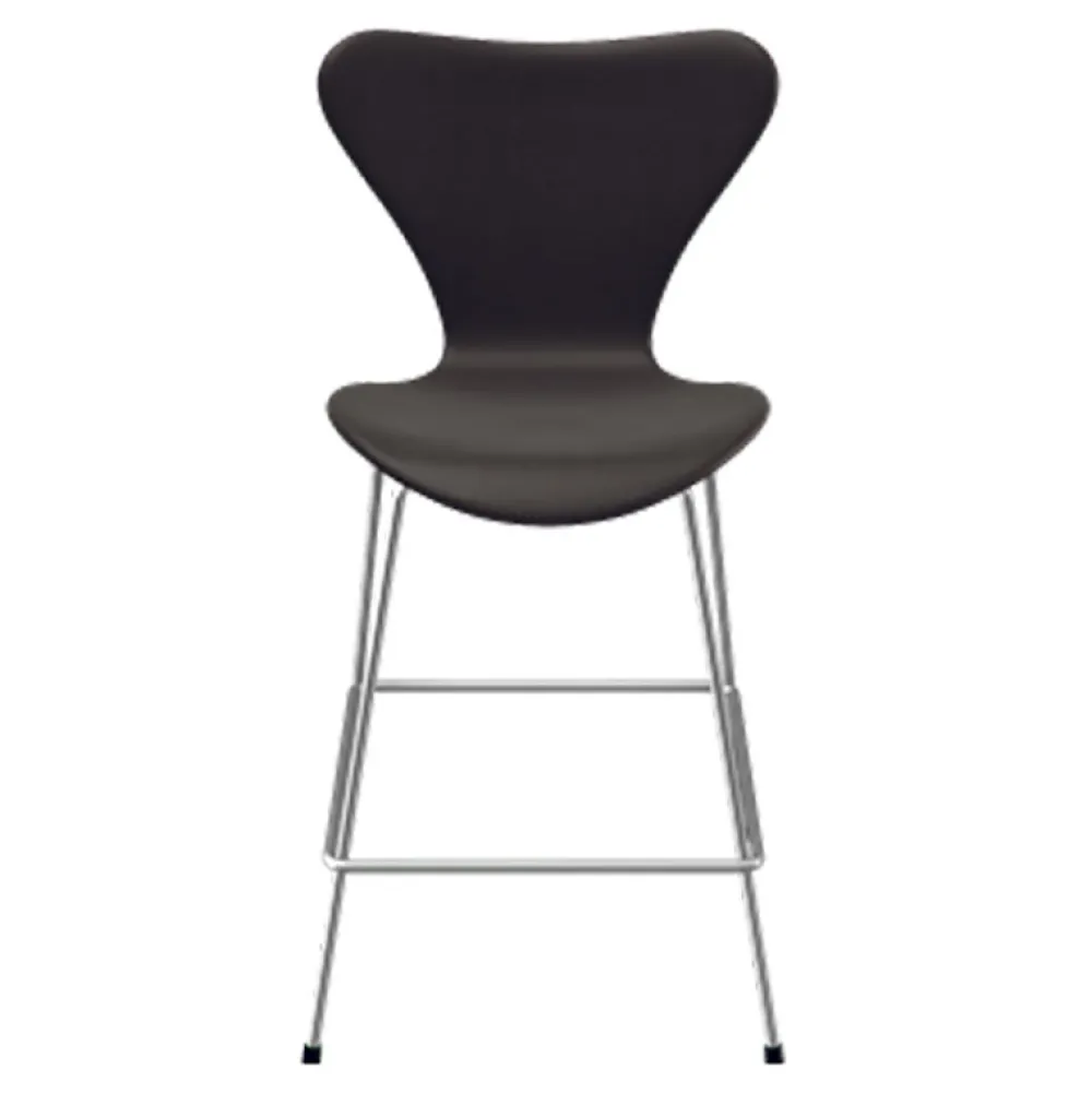 Fritz Hansen Køkken|Stole>Serie 7 Lav Barstol Læder