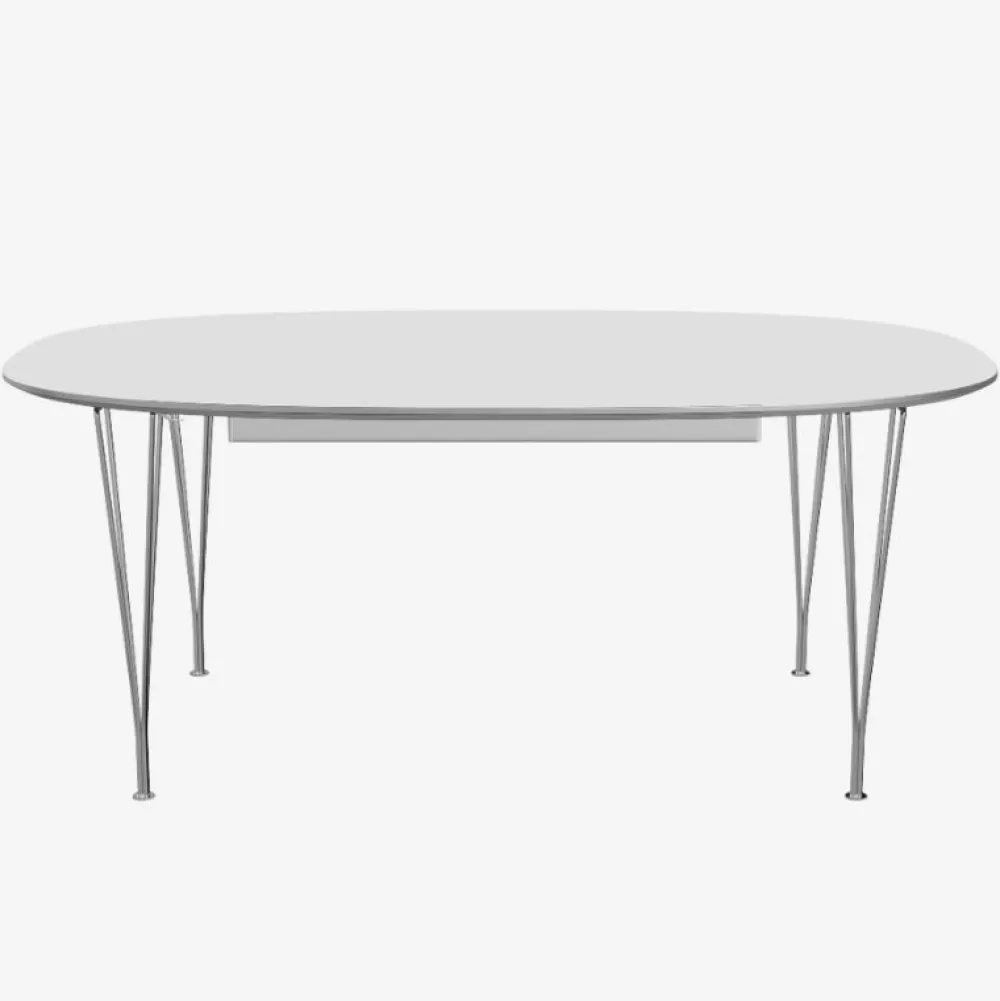 Fritz Hansen Køkken|Borde>Super-Ellipse Bord Med Udtræk B619