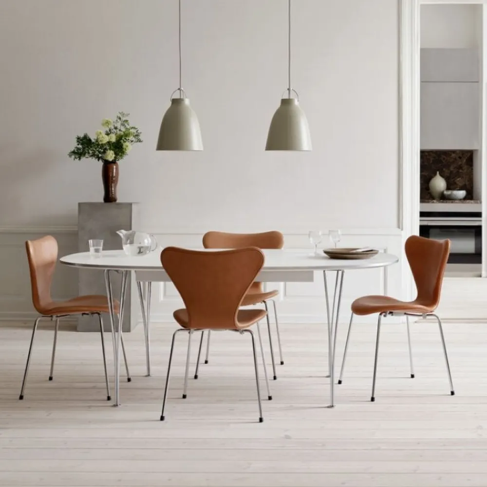 Fritz Hansen Køkken|Borde>Super-Ellipse Bord Med Udtræk B619