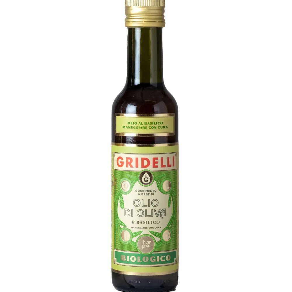 Gridelli Delikatesser>Olio Al Basilco Olive Oil 250 ml