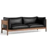 Hay Sofaer|Stue>Arbour 3-Pers. Sofa Olieret Valnød & Sort Nevada Læder