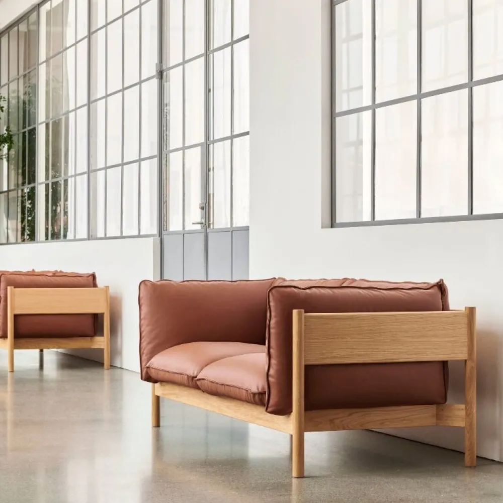 Hay Sofaer|Stue>Arbour 2-Pers. Sofa Olieret Eg & Cognac Nevada Læder