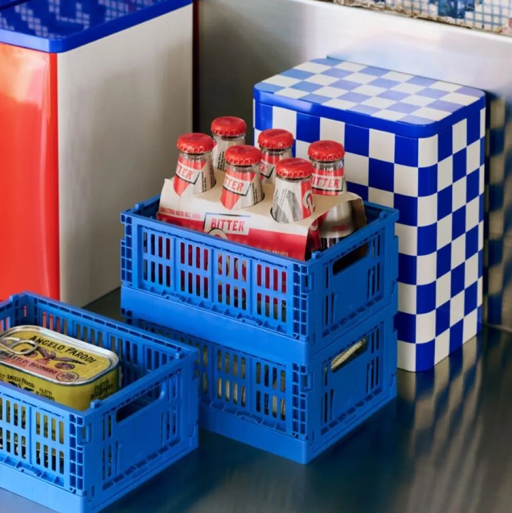 Hay Æsker|Kontor>Colour Crate Mini Set of 2 Electric Blue