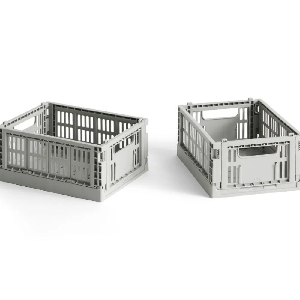 Hay Æsker|Kontor>Colour Crate Mini Set of 2 Light Grey