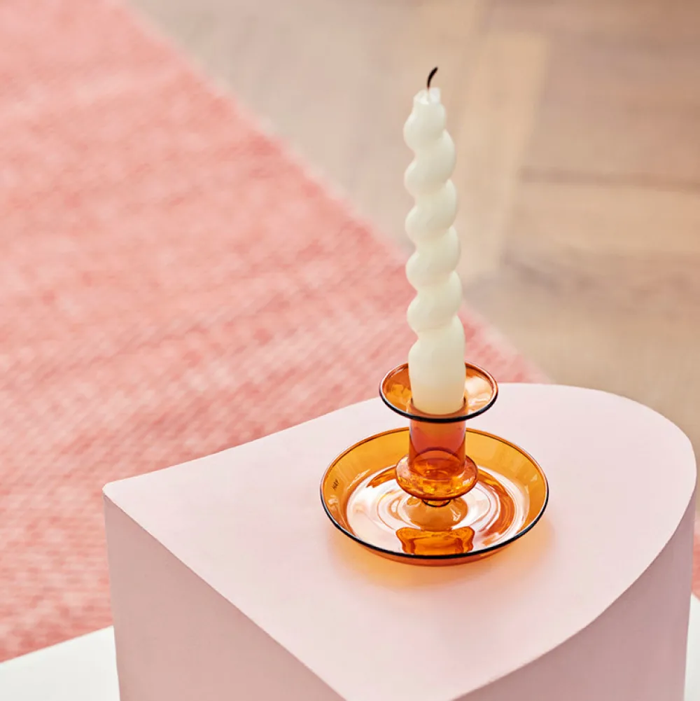 Hay Stue>Flare Candleholder Amber
