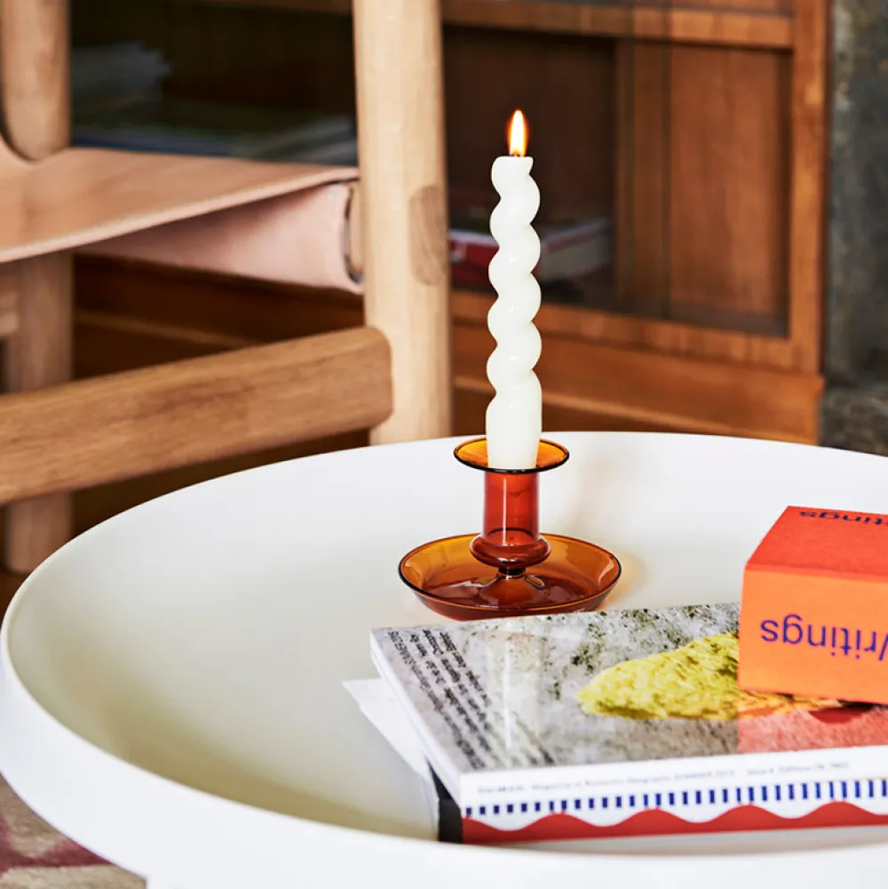 Hay Stue>Flare Candleholder Amber
